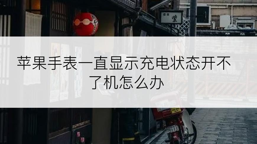 苹果手表一直显示充电状态开不了机怎么办