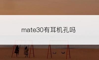 mate30有耳机孔吗