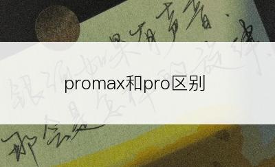 promax和pro区别