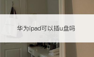 华为ipad可以插u盘吗