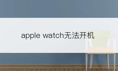 apple watch无法开机