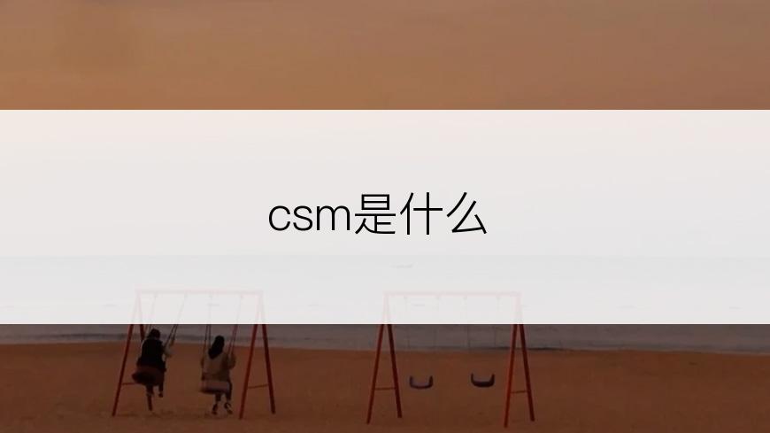 csm是什么