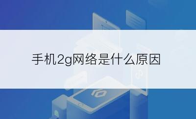 手机2g网络是什么原因