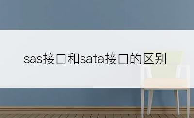 sas接口和sata接口的区别