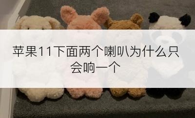 苹果11下面两个喇叭为什么只会响一个