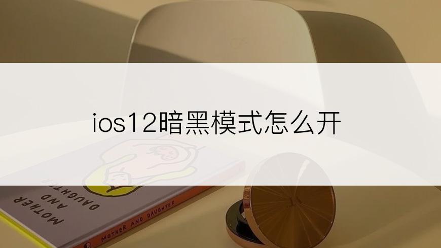 ios12暗黑模式怎么开