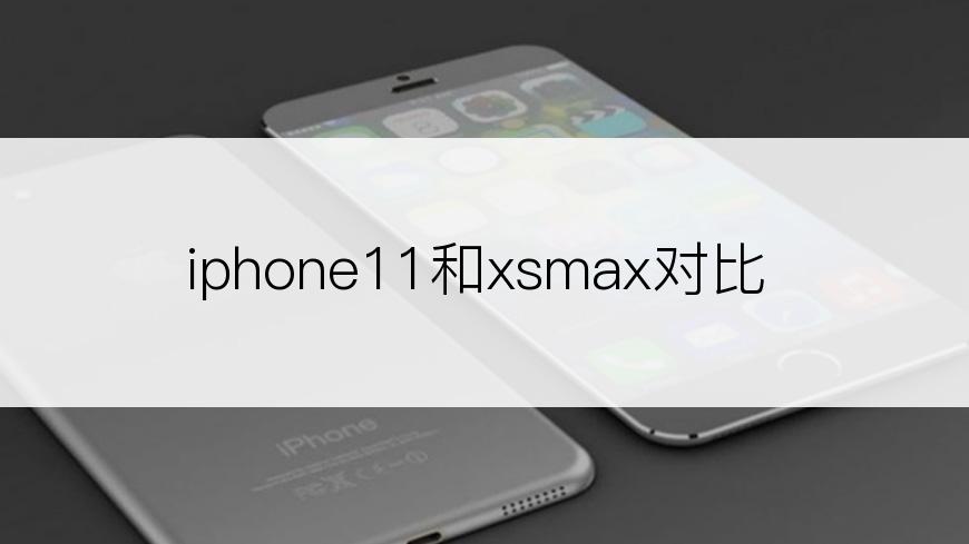 iphone11和xsmax对比