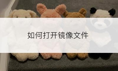 如何打开镜像文件