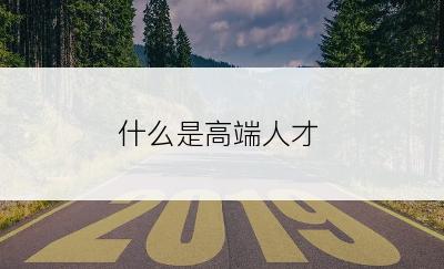 什么是高端人才