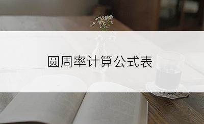 圆周率计算公式表