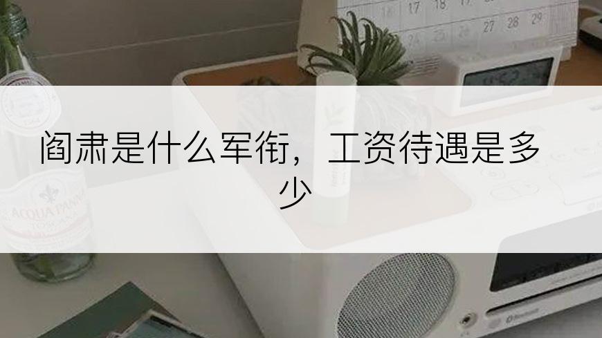 阎肃是什么军衔，工资待遇是多少