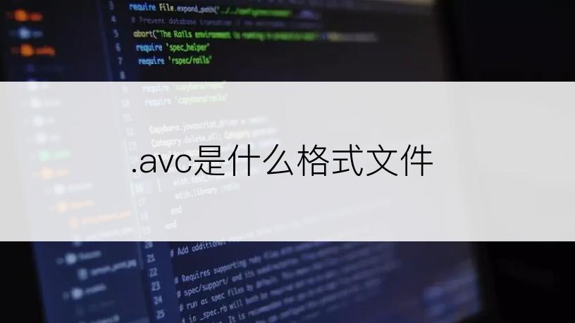 .avc是什么格式文件