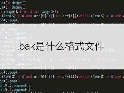 .bak是什么格式文件