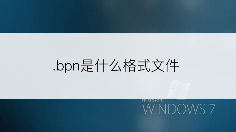 .bpn是什么格式文件