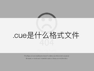 .cue是什么格式文件