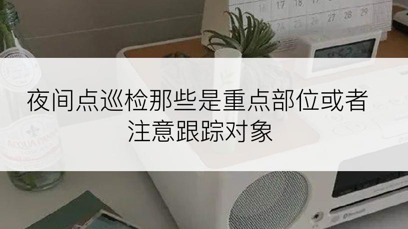 夜间点巡检那些是重点部位或者注意跟踪对象