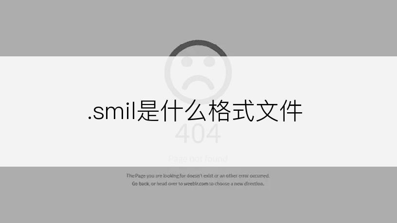 .smil是什么格式文件