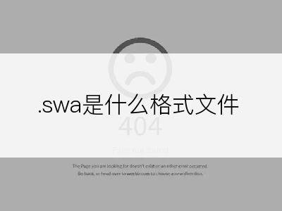 .swa是什么格式文件