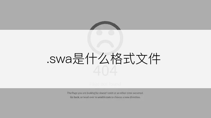 .swa是什么格式文件