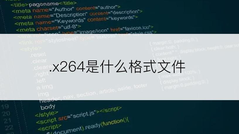 .x264是什么格式文件