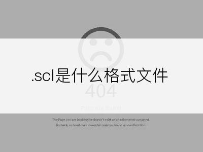 .scl是什么格式文件