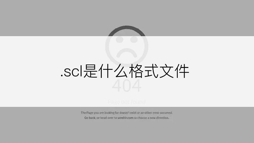 .scl是什么格式文件