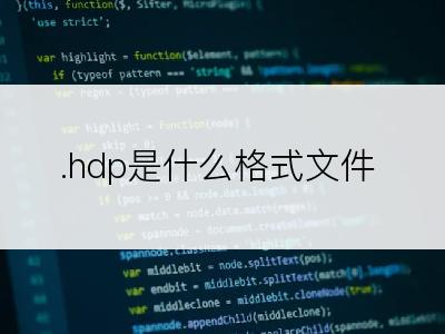 .hdp是什么格式文件