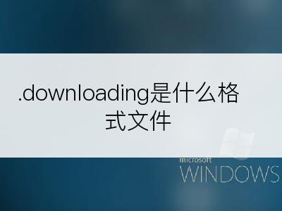 .downloading是什么格式文件