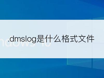 .dmslog是什么格式文件