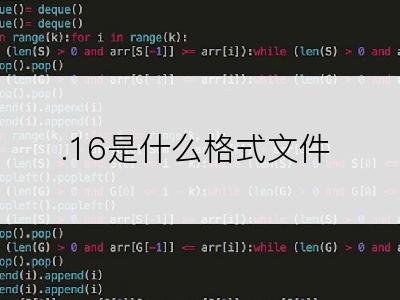 .16是什么格式文件