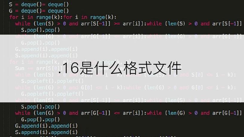 .16是什么格式文件