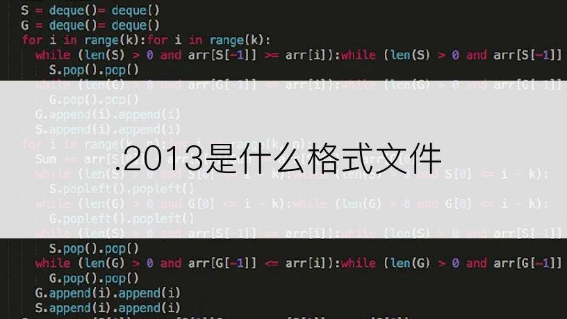 .2013是什么格式文件