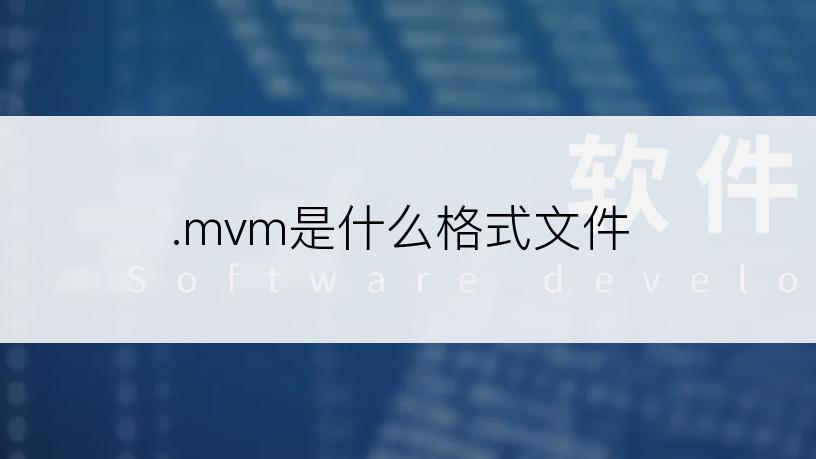 .mvm是什么格式文件