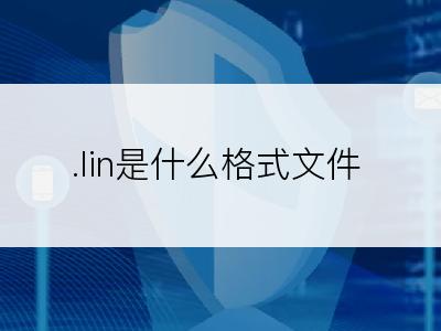 .lin是什么格式文件