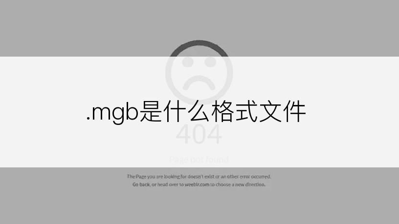 .mgb是什么格式文件