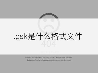 .gsk是什么格式文件