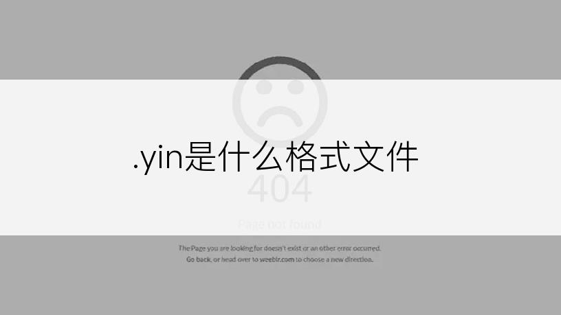 .yin是什么格式文件