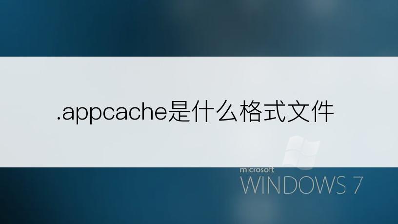 .appcache是什么格式文件