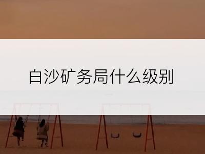 白沙矿务局什么级别