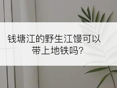 钱塘江的野生江馒可以带上地铁吗?