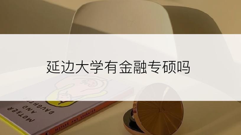 延边大学有金融专硕吗