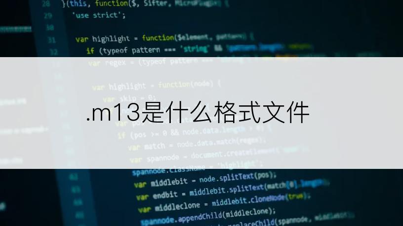 .m13是什么格式文件