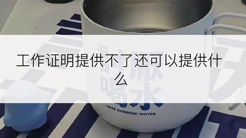 工作证明提供不了还可以提供什么