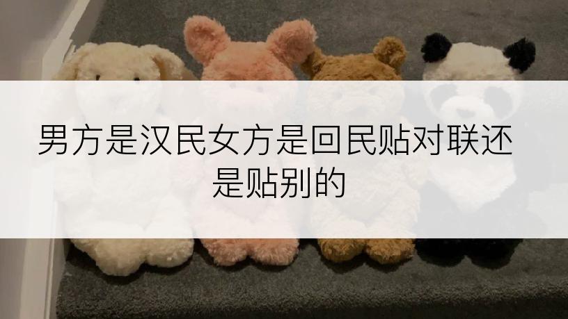 男方是汉民女方是回民贴对联还是贴别的