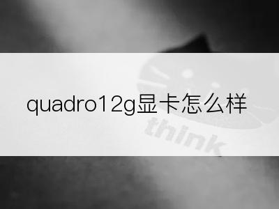 quadro12g显卡怎么样