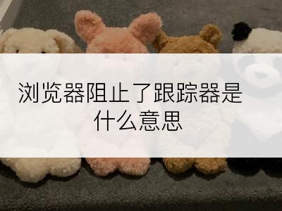 浏览器阻止了跟踪器是什么意思