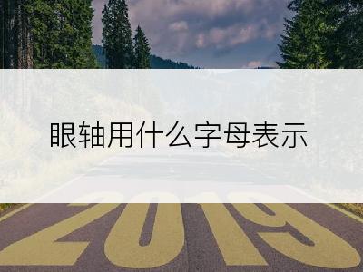 眼轴用什么字母表示