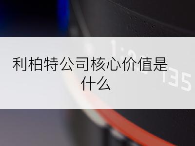 利柏特公司核心价值是什么