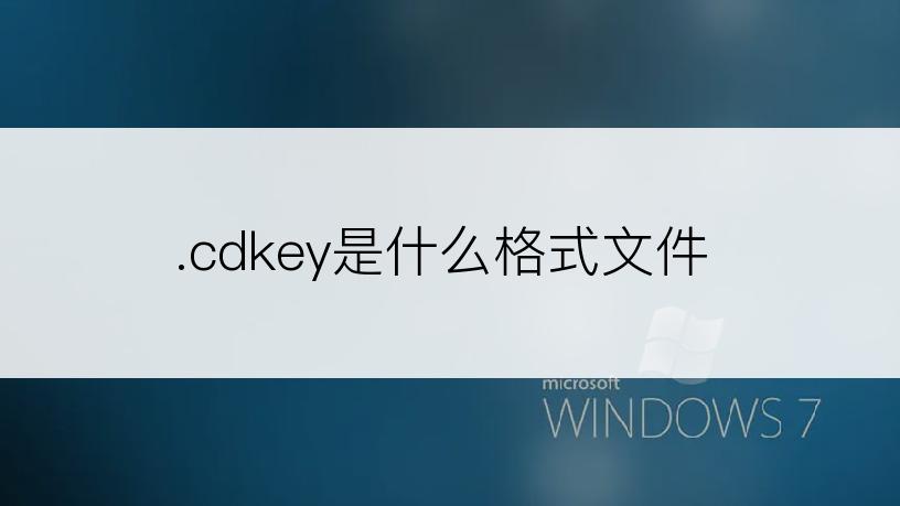 .cdkey是什么格式文件