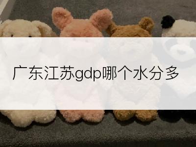 广东江苏gdp哪个水分多